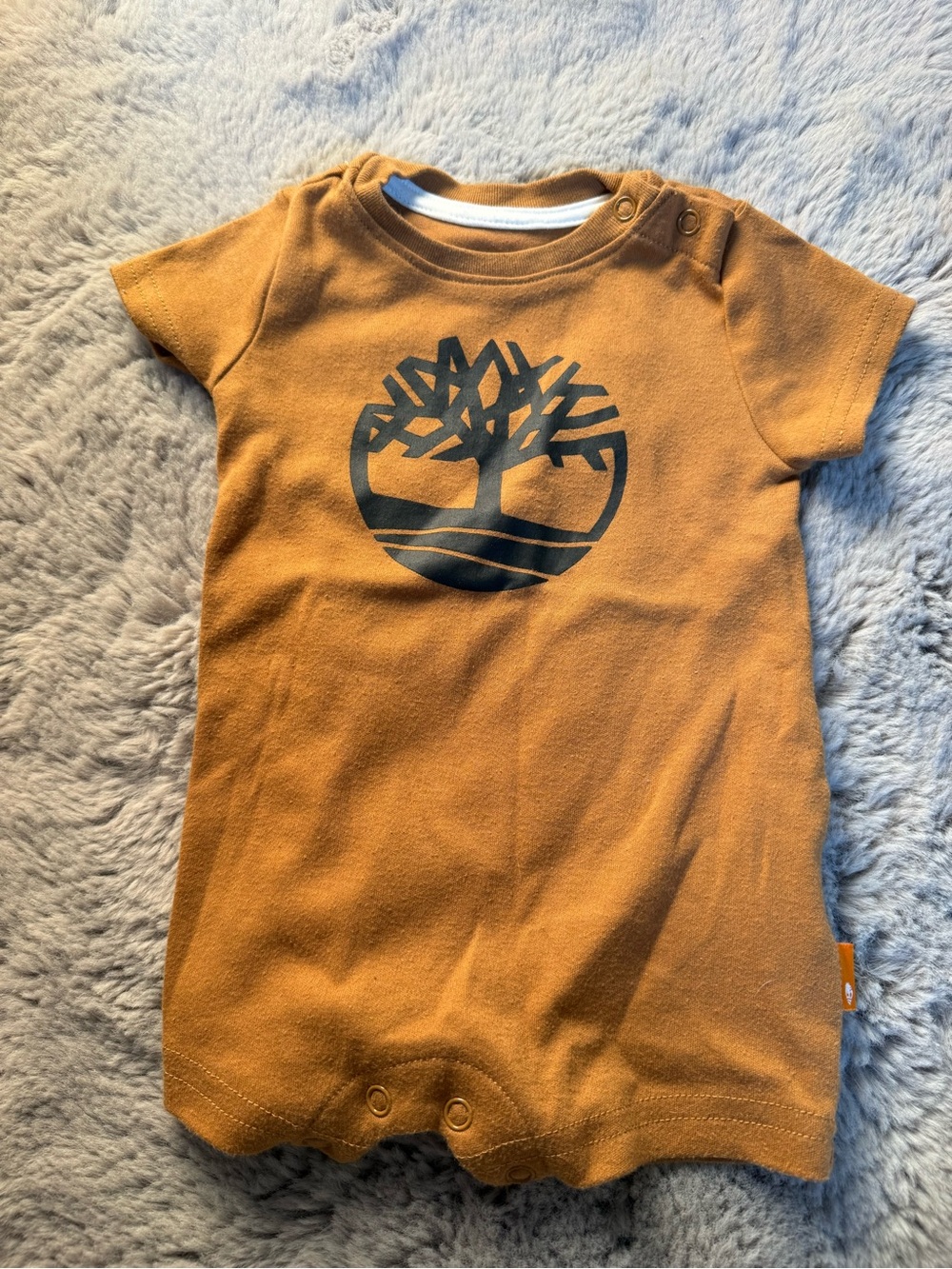 Timberland Mustard Yellow Short Sleeve Tee with Tree Logo